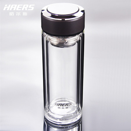 哈尔斯 hbl-w-300-75 简尚双层玻璃杯 300ml